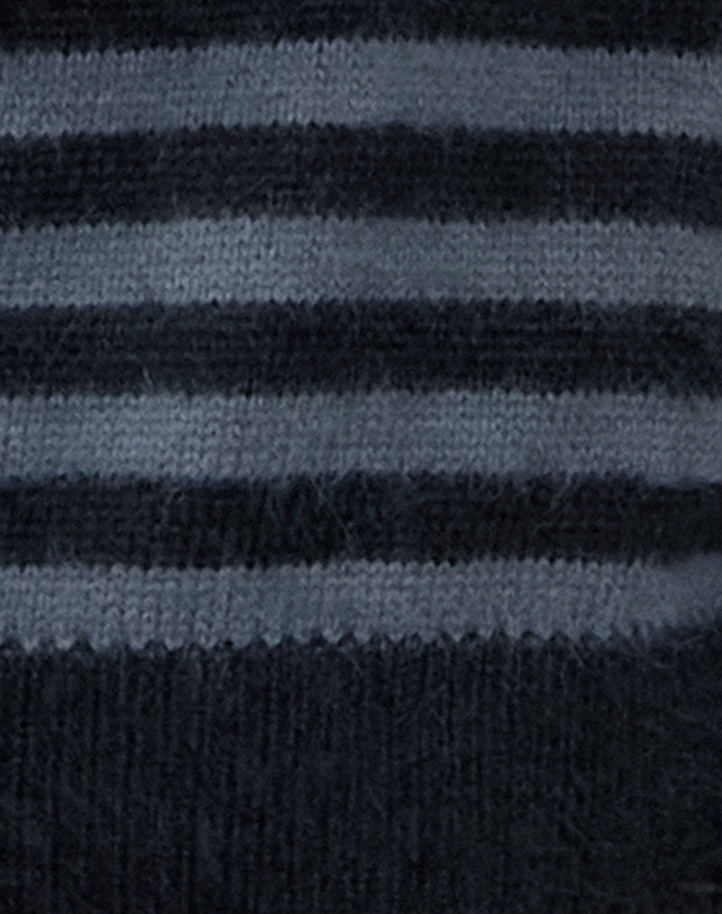 Zuleika Jumper in Charcoal Stripe - Image 7